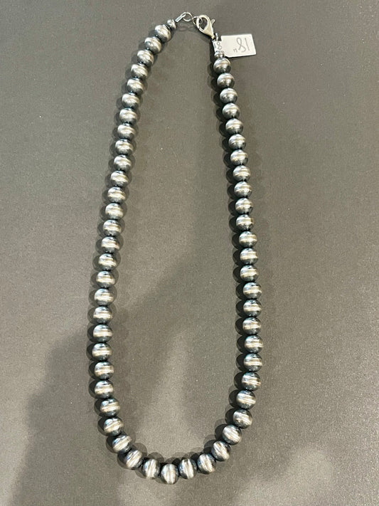 18” 8mm Pearls “Navajo Style”
