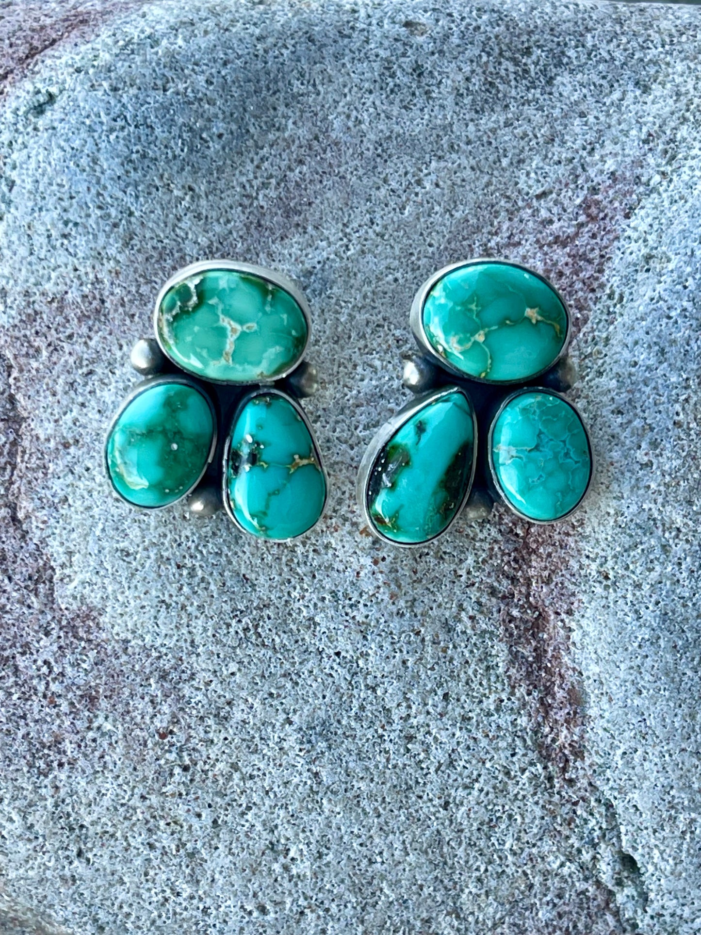 3 Stone Sonoran Cluster Earrings