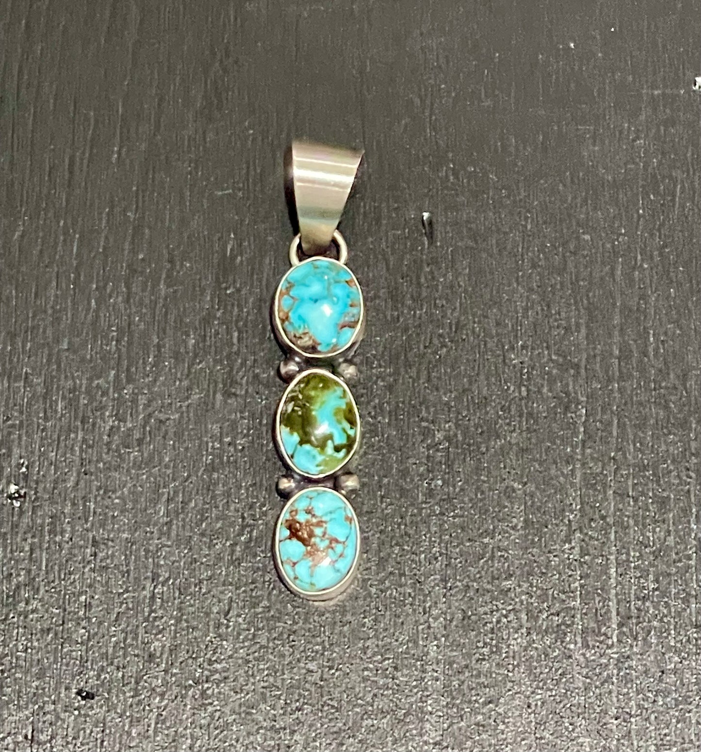 3 Stone Webbed Kingman Pendant