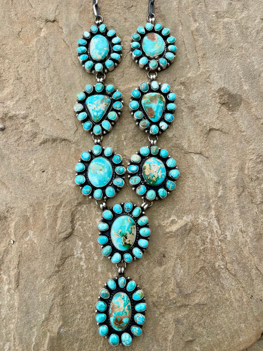 AMAZING Royston Cluster Lariat Necklace (set)