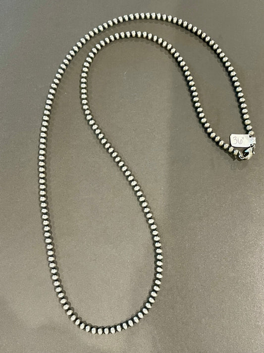 36” 5mm Pearls “Navajo Style”