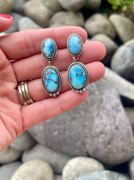 2 Stone Golden Hills Earrings