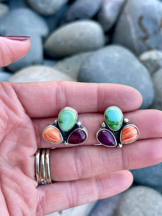 Sonoran-Purple Spiny & Spiny Oyster Studs