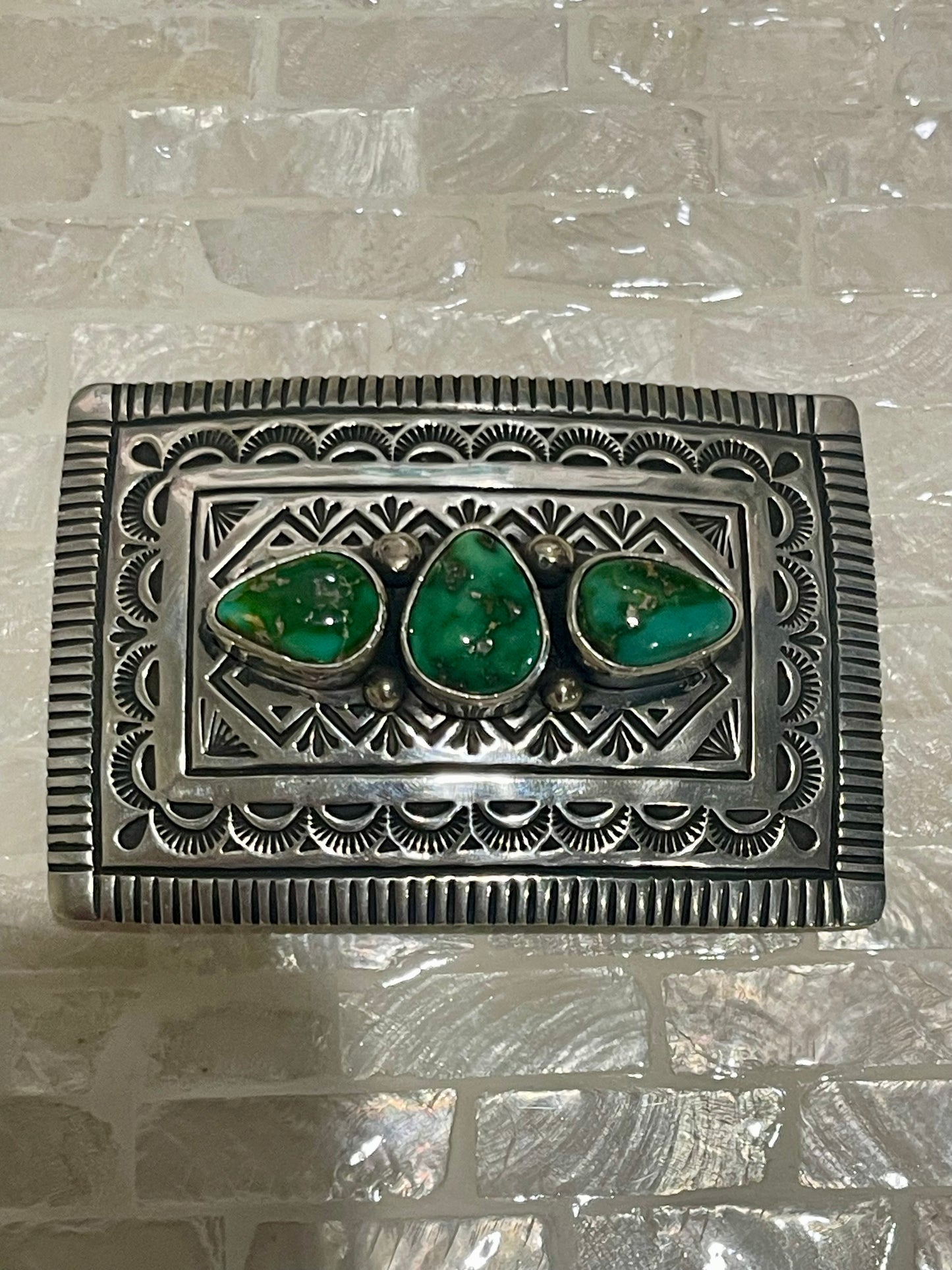 Sonoran Gold Square Stamped Buckle