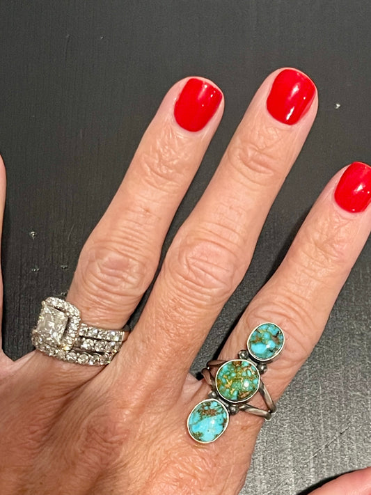 3 Stone Webbed Kingman Ring