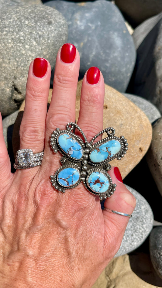 Golden Hills Butterfly Ring