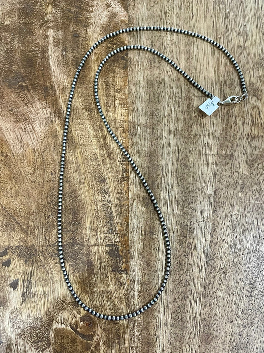 30” 3mm Pearls “Navajo Style”