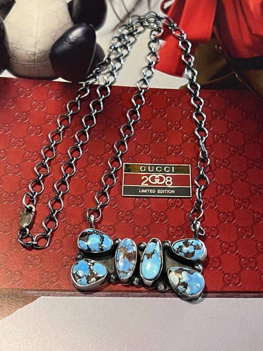 6 Stone Golden Hills Necklace
