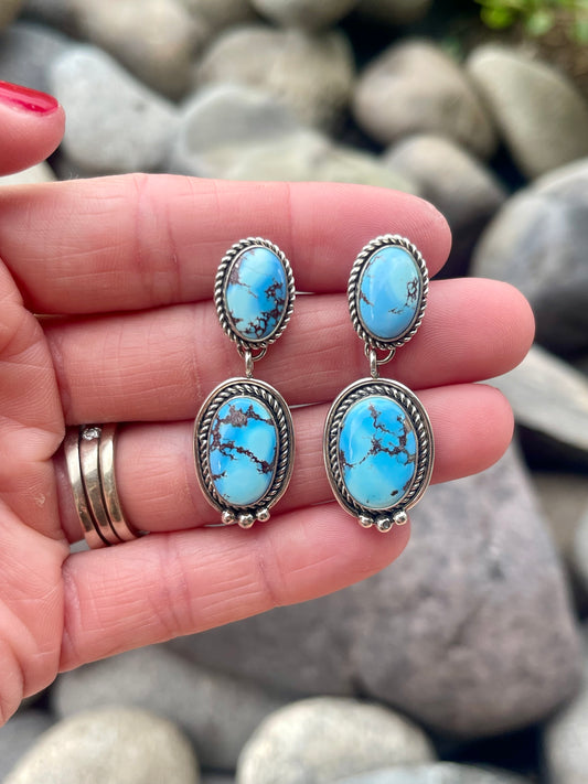 2 Stone Golden Hills Earrings