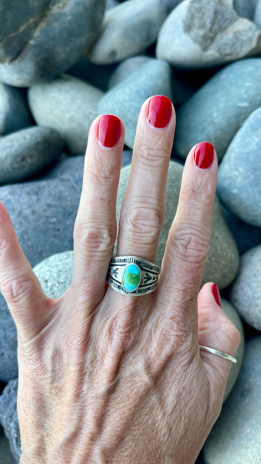 Sonoran Stamped Cigar Band Ring