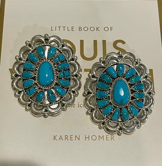 Turquoise Cluster w/ Sliver Detail