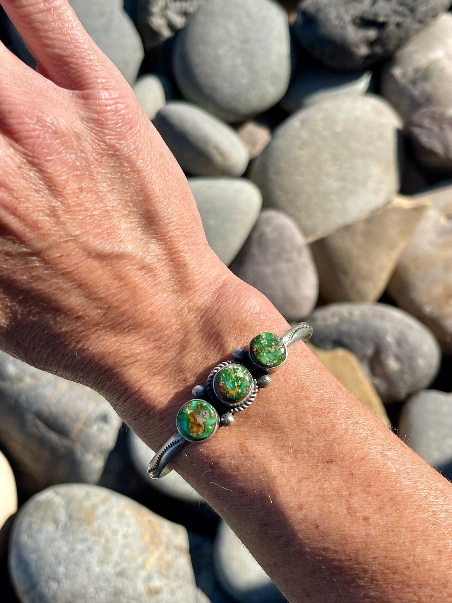 3 Stone Sonoran Gold Cuff