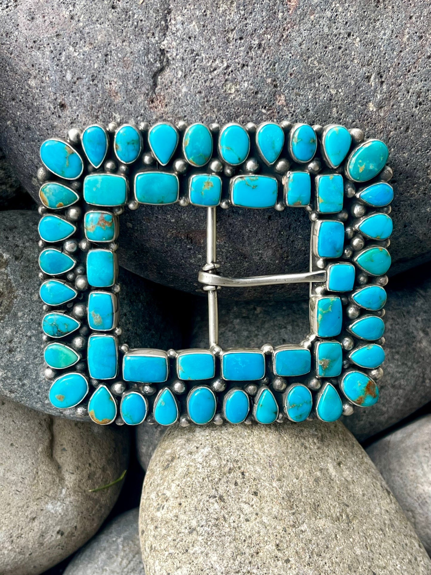 Turquoise Sandcast Buckle