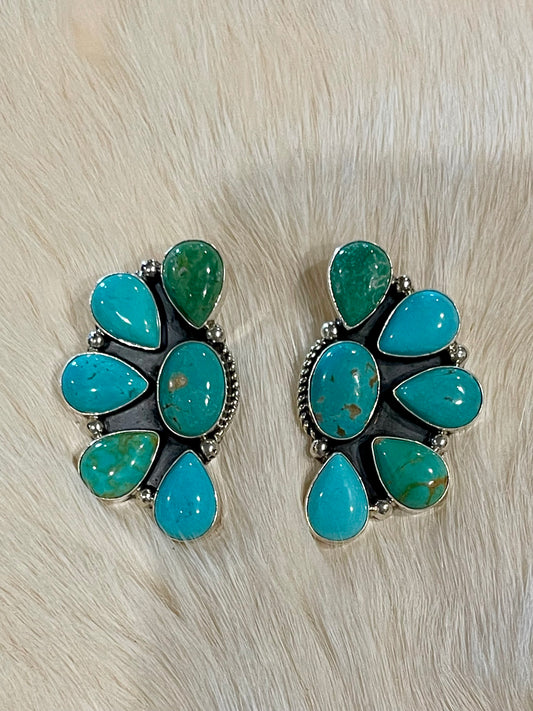 Green & Blue Turquoise Half Clusters