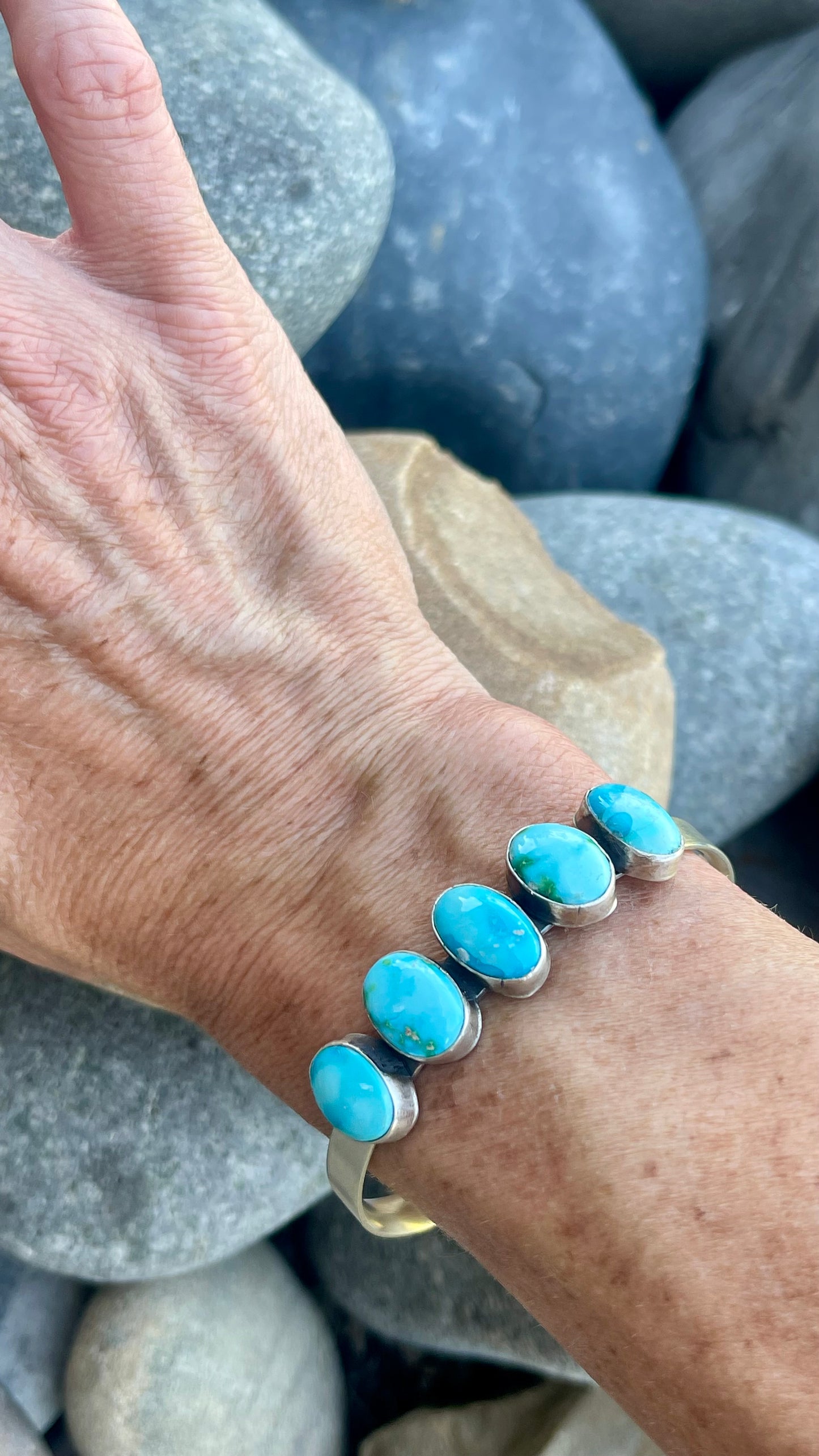 5 Stone Sonoran Gold Stacker Cuff