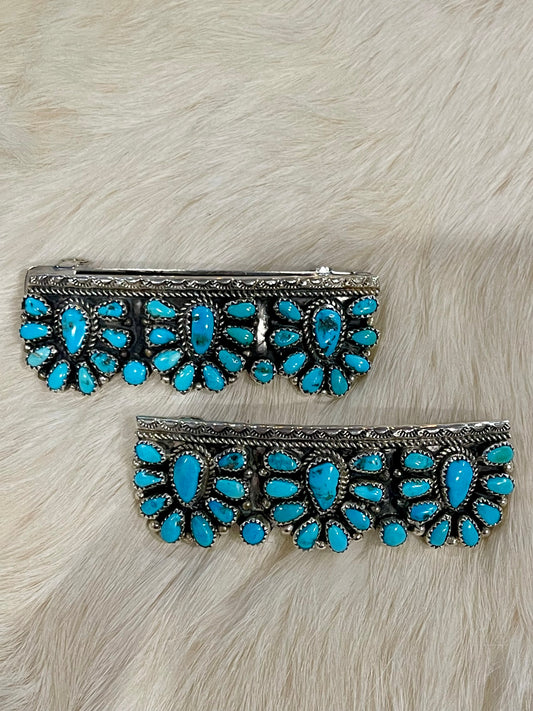 Turquoise Cluster Hair Barette