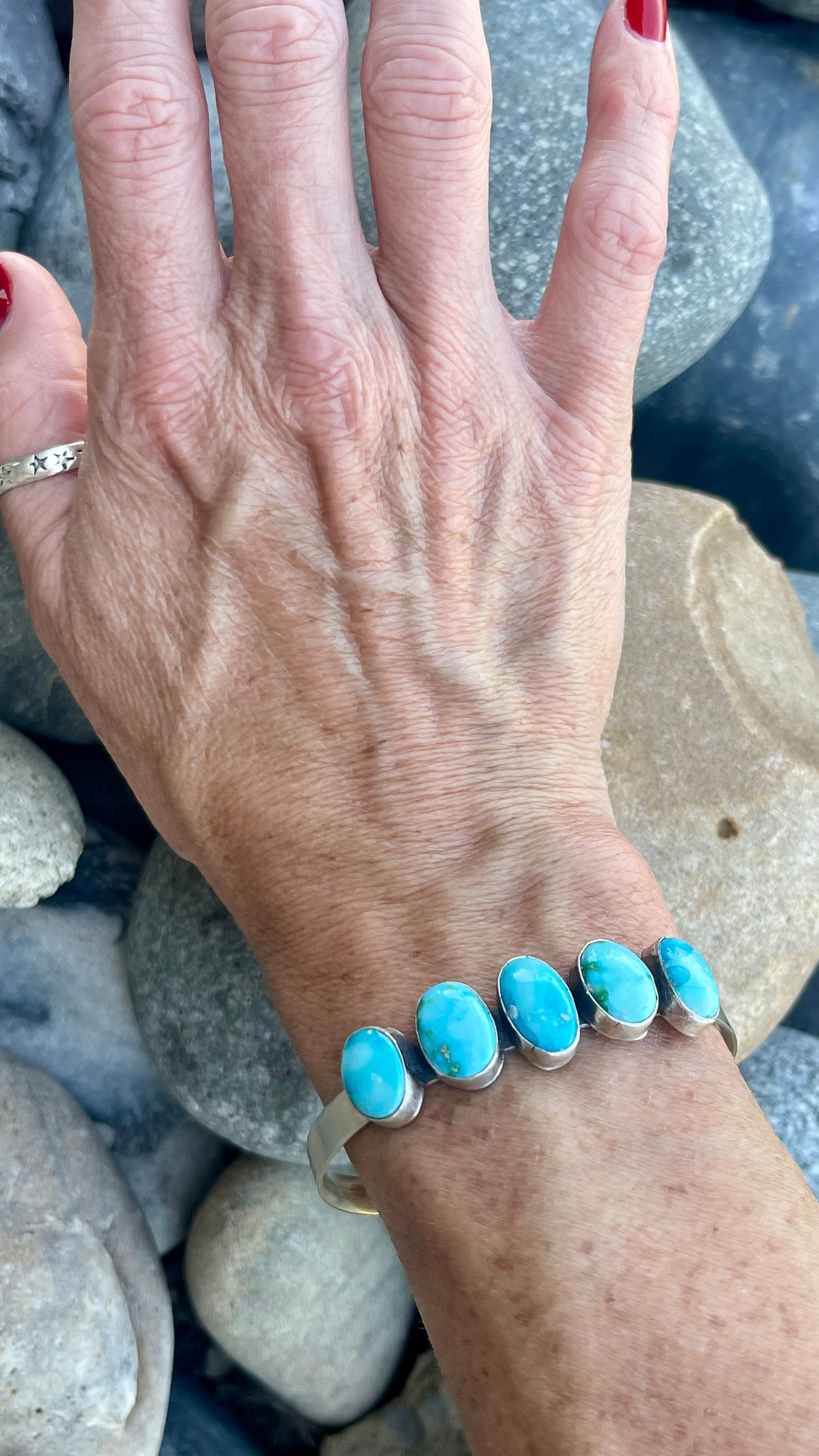 5 Stone Sonoran Gold Stacker Cuff