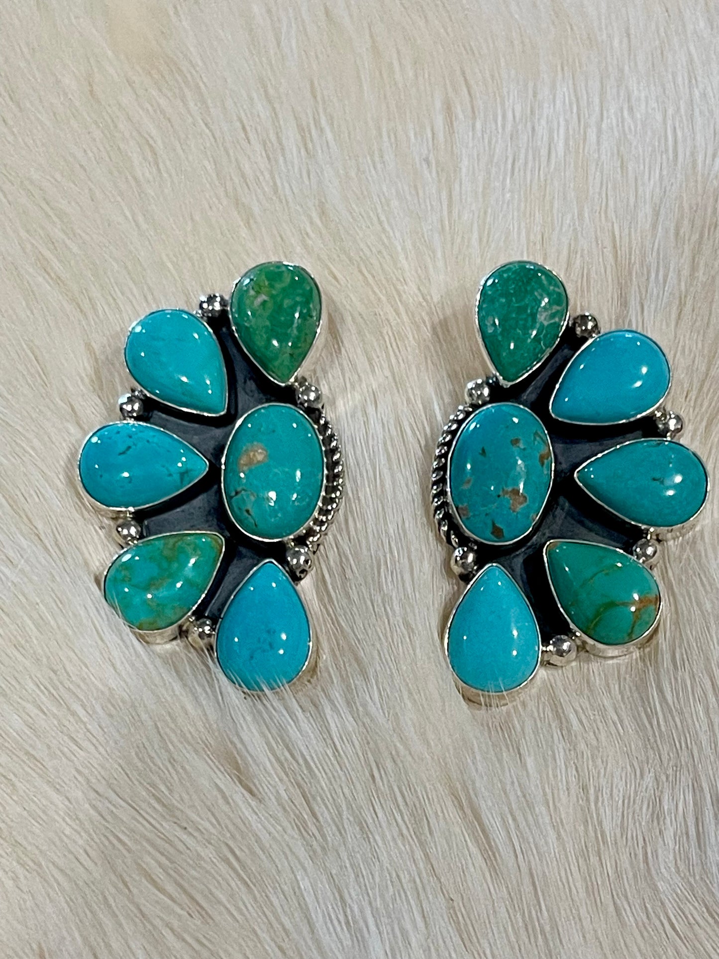 Green & Blue Turquoise Half Clusters