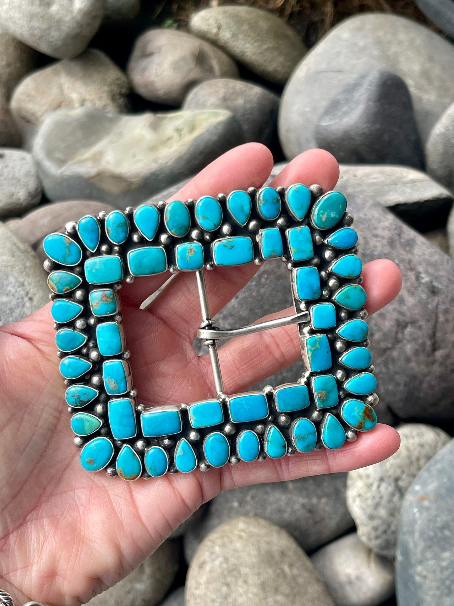 Turquoise Sandcast Buckle