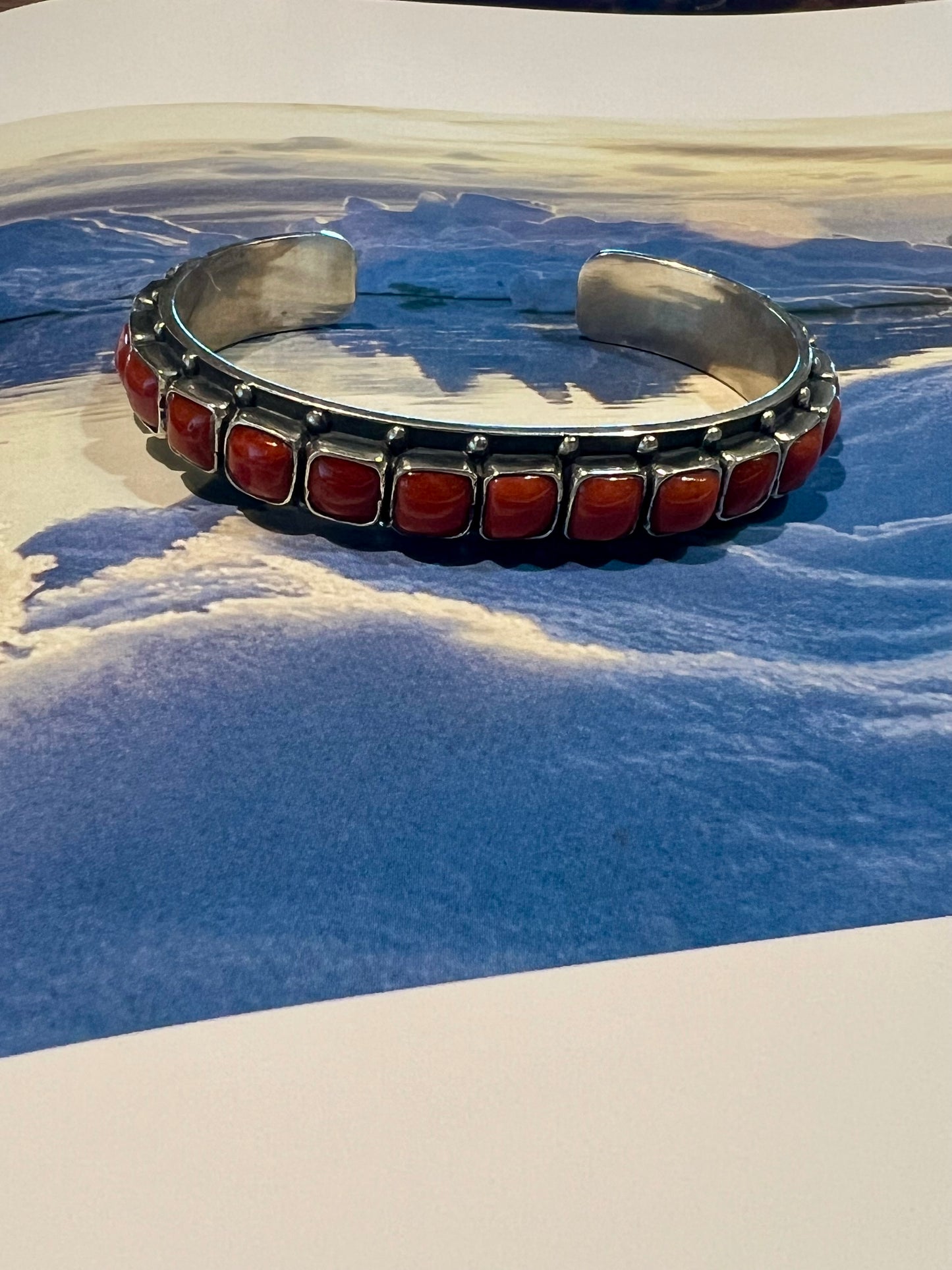 Red Coral Stacker Cuff