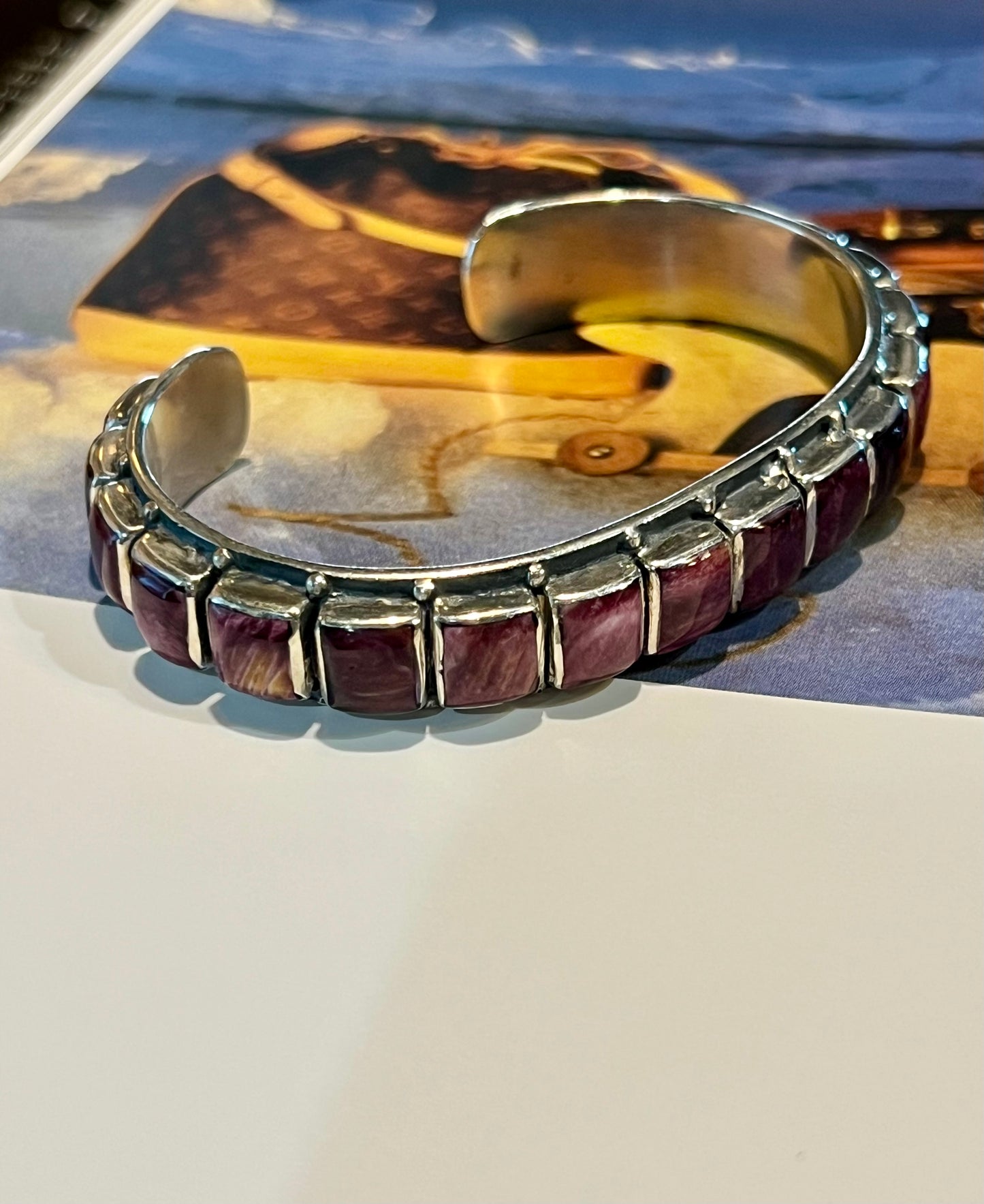 Purple Spiny Stacker Cuff