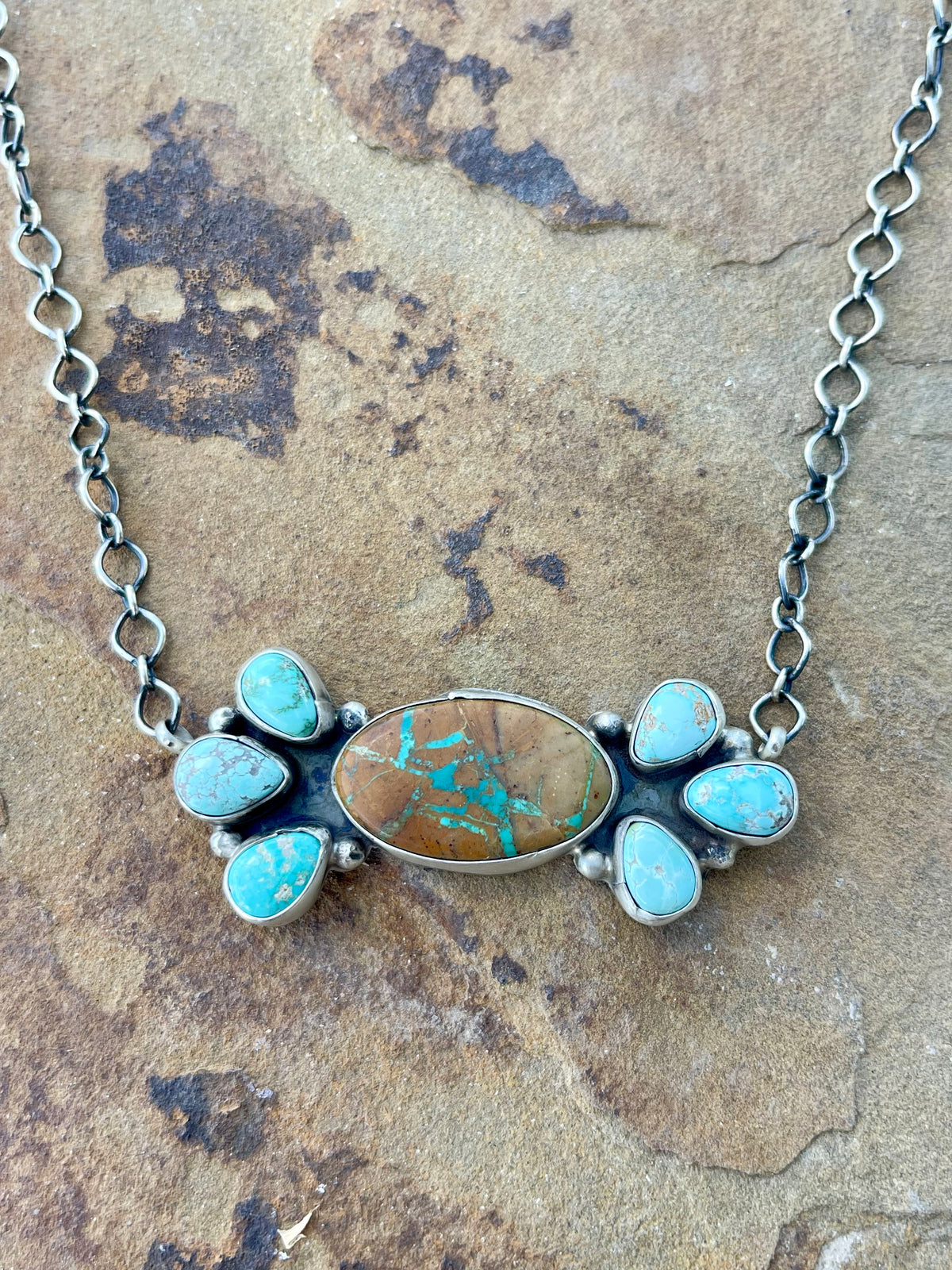 Royston & Boulder Cluster Necklace