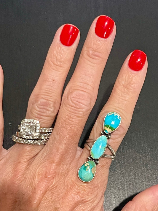 3 Stone Sonoran Gold Ring