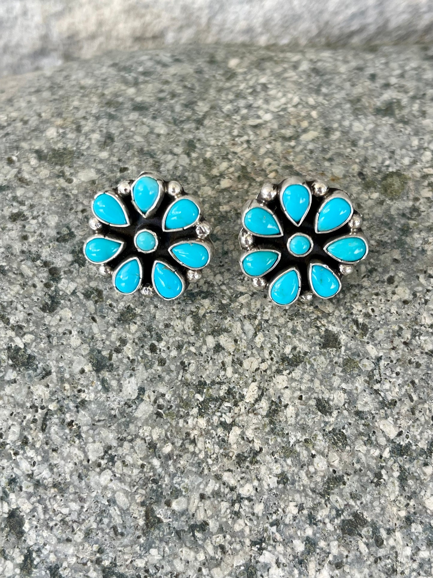 Turquoise Cluster Earrings