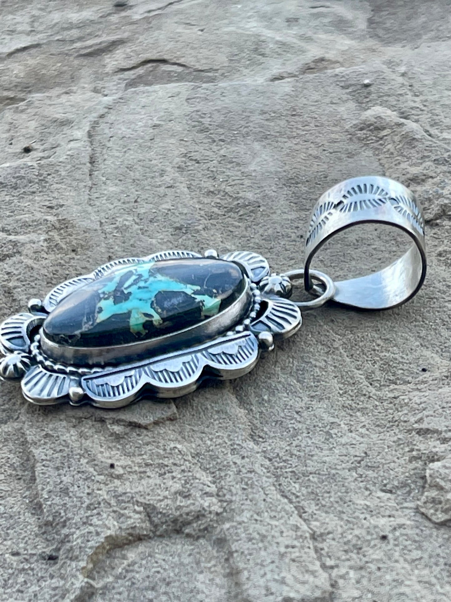 Stamped BlackJack Pendant