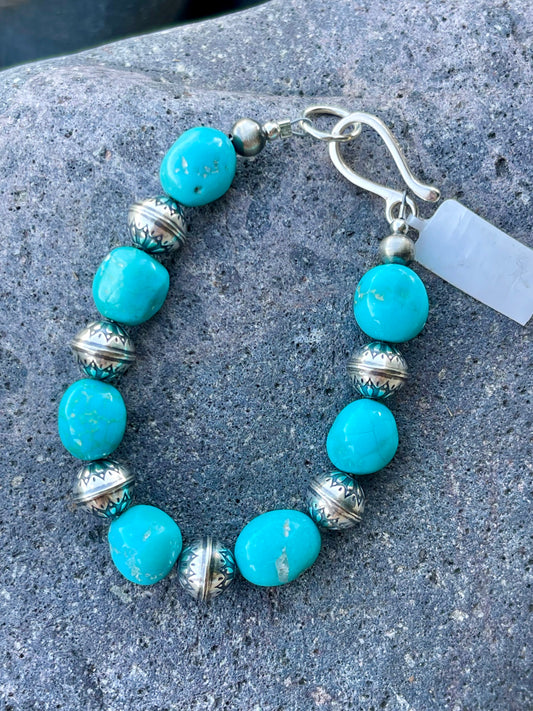 Sonoran Stamped Pearl Bracelet