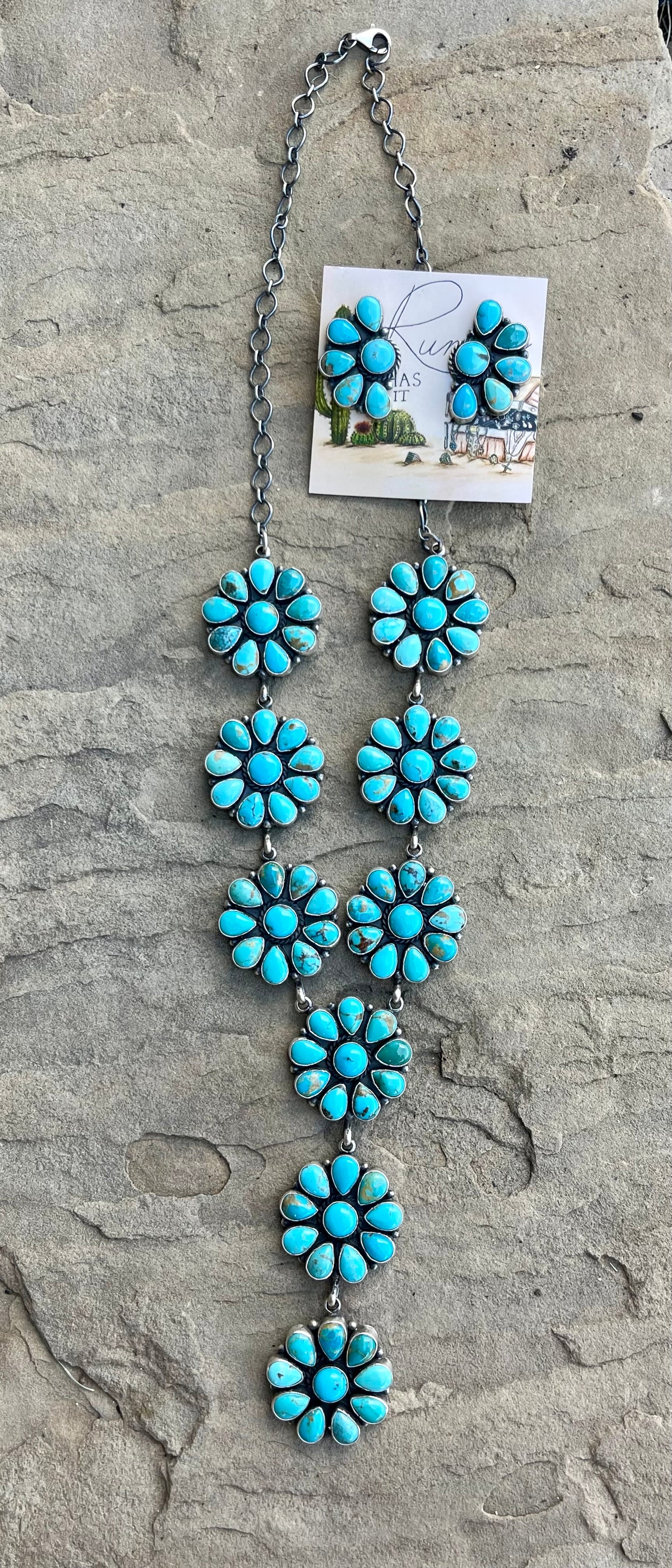 Stunning Kingman Cluster Lariat