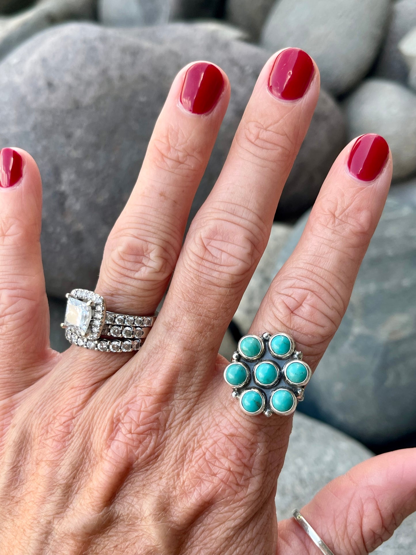 Turquoise Cluster Ring