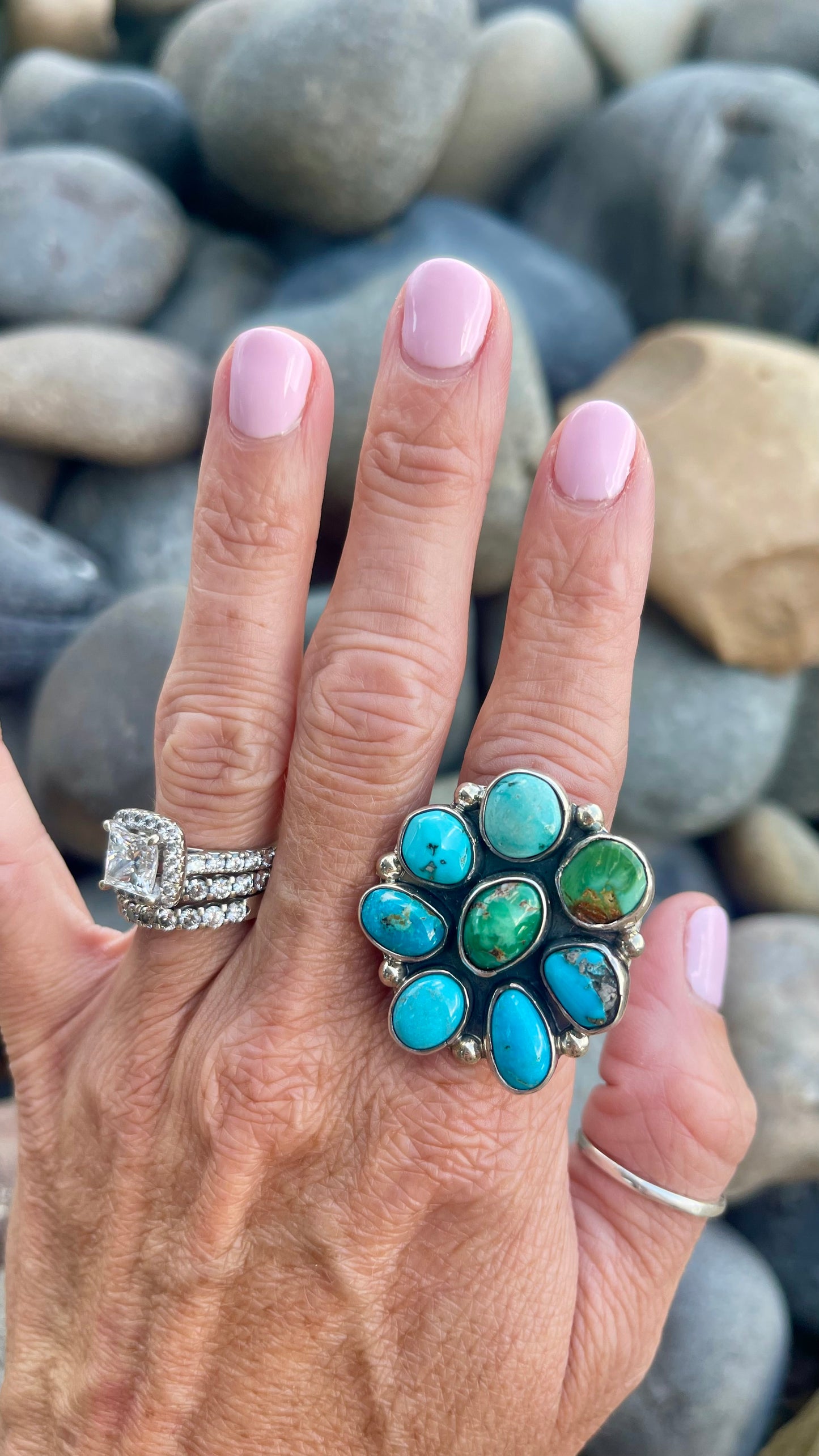 Turquoise Cluster Ring