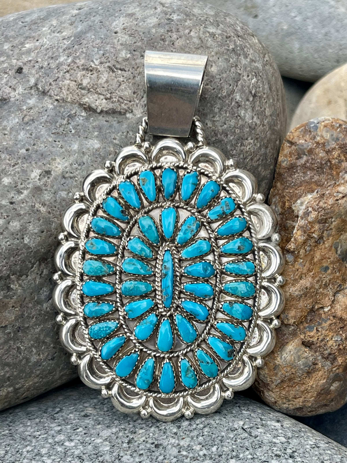Turquoise Cluster Pendant