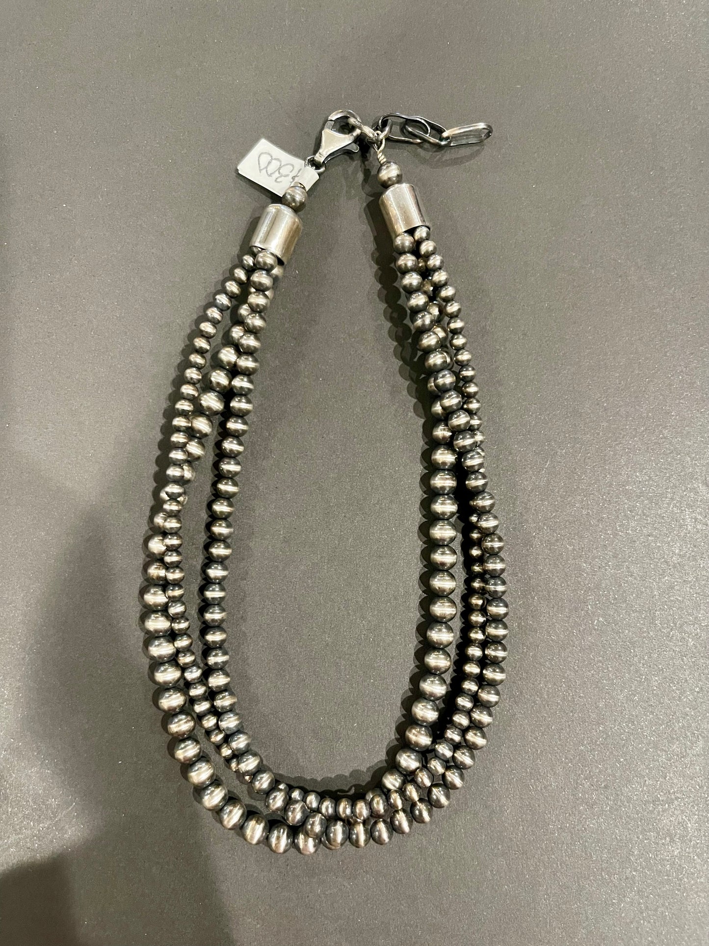 14” Triple Strand Pearls “Navajo Style”