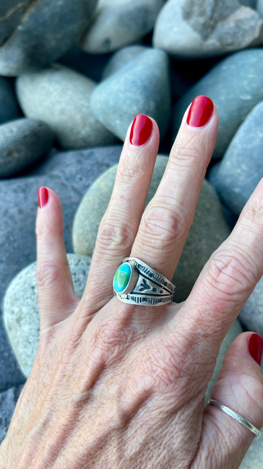 Sonoran Stamped Cigar Band Ring