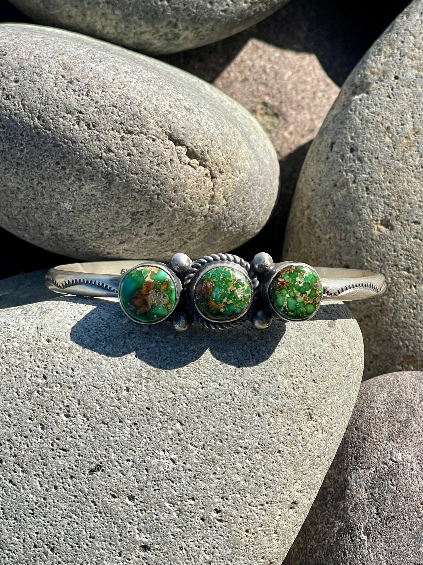 3 Stone Sonoran Gold Cuff