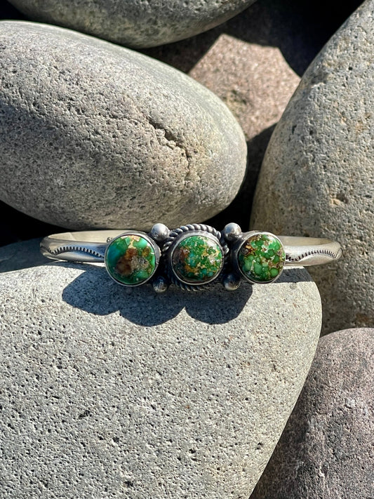 3 Stone Sonoran Gold Cuff