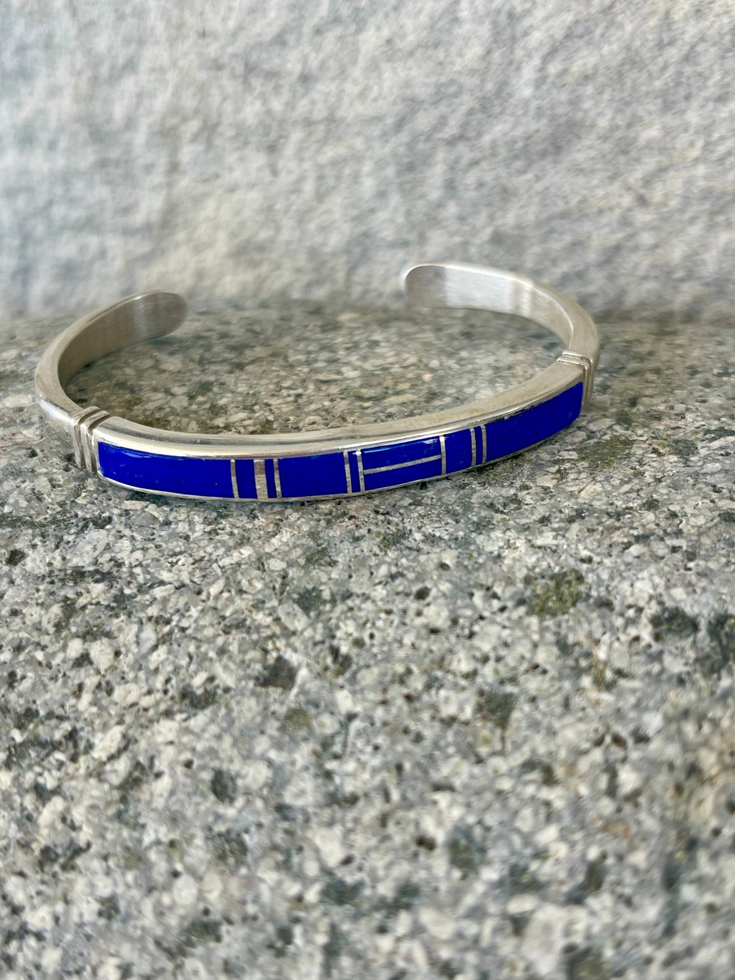Lapis Inlay Stacker Cuff