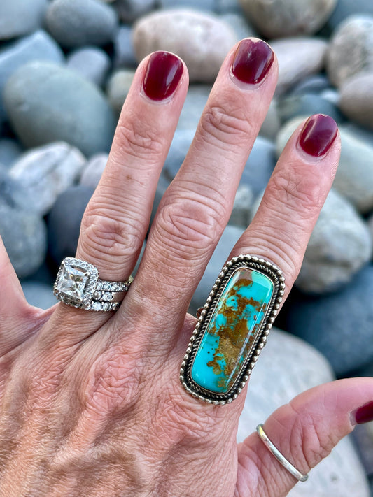 Turquoise Rectangle Ring