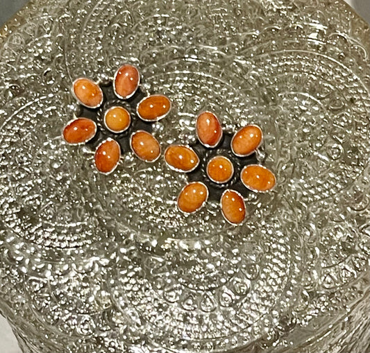 Spiny Oyster Cluster Earrings