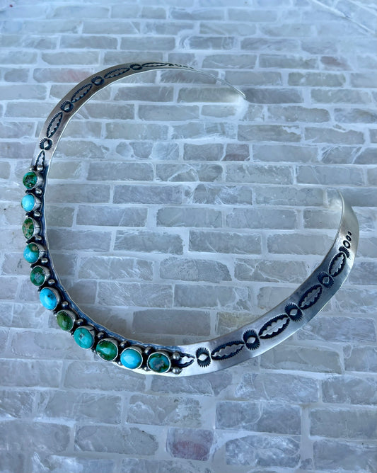 Sonoran Gold Stamped Collar Necklace