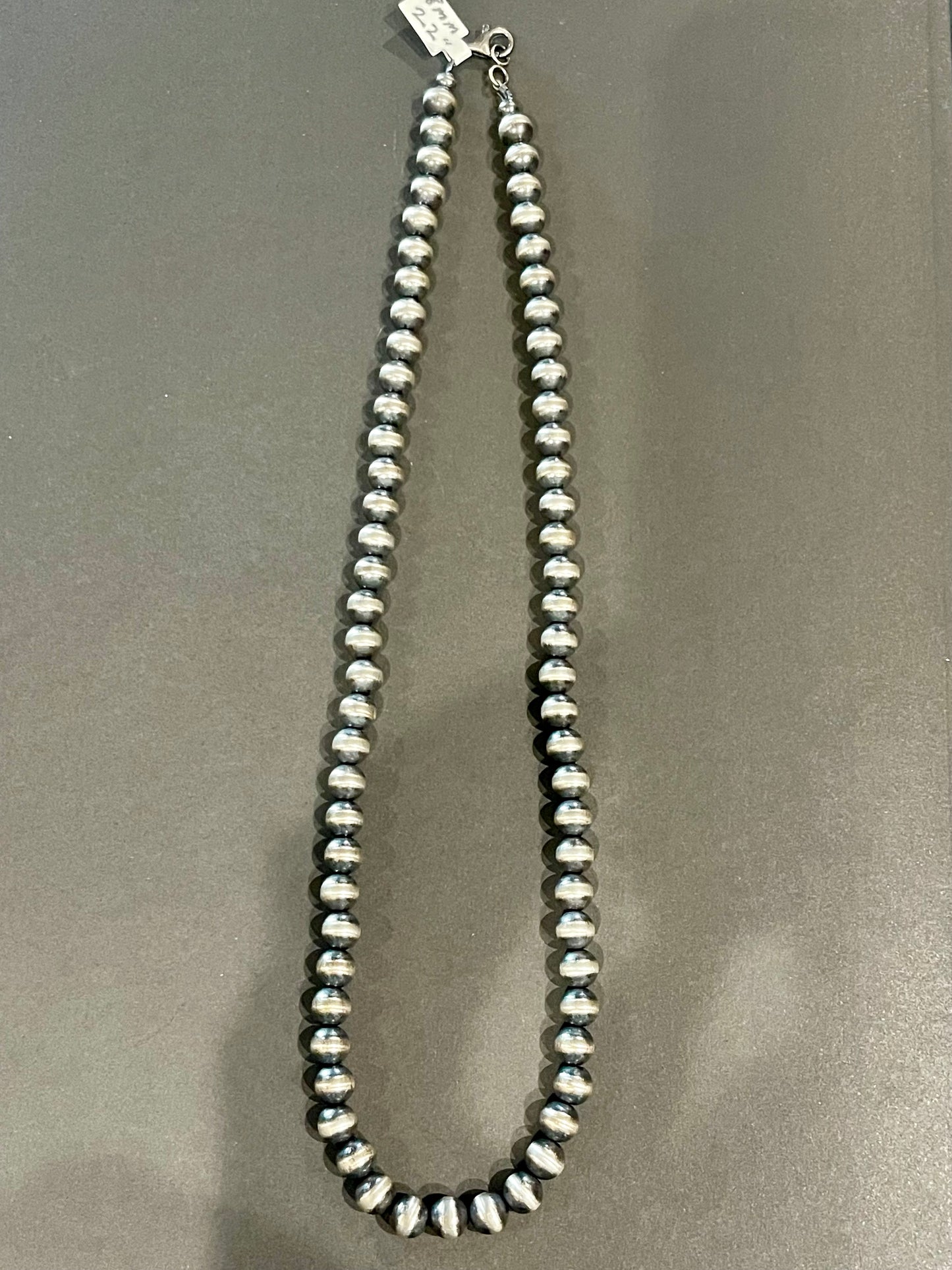 22” 8mm pearls “Navajo Style”