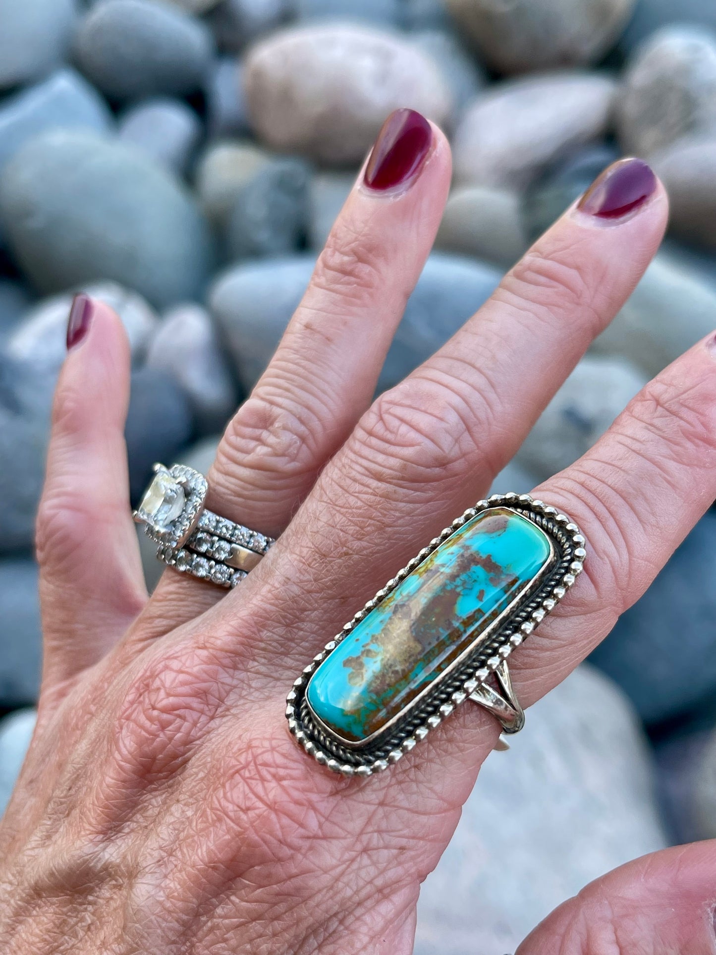 Turquoise Rectangle Ring