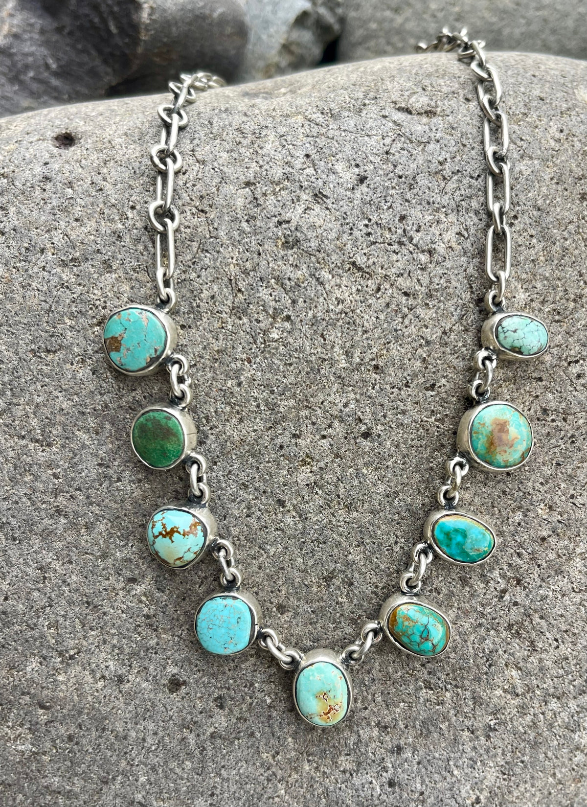 8 Stone Turquoise Federico Necklace