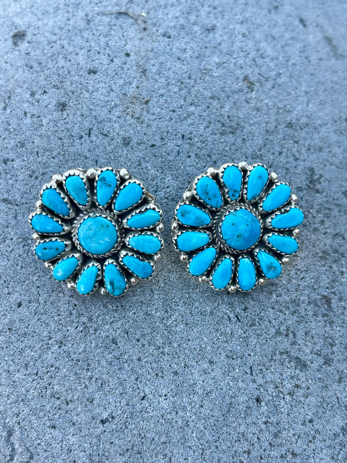 Turquoise Cluster Earrings