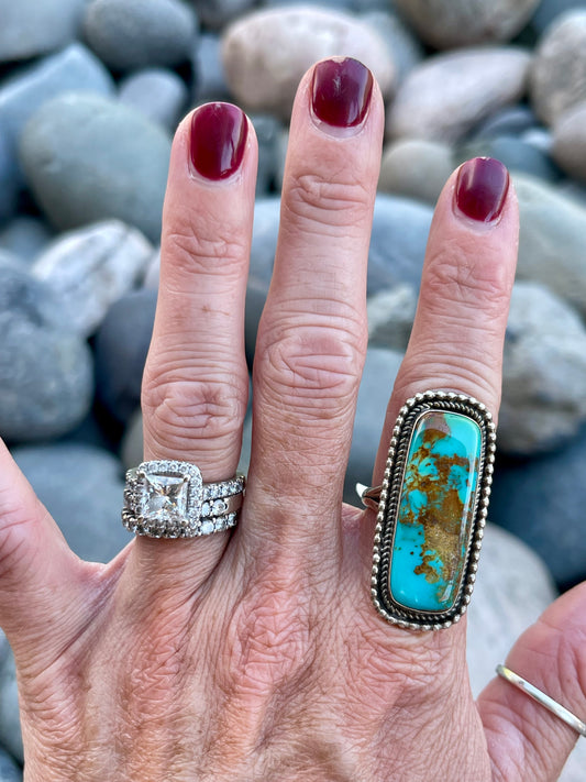 Turquoise Rectangle Ring