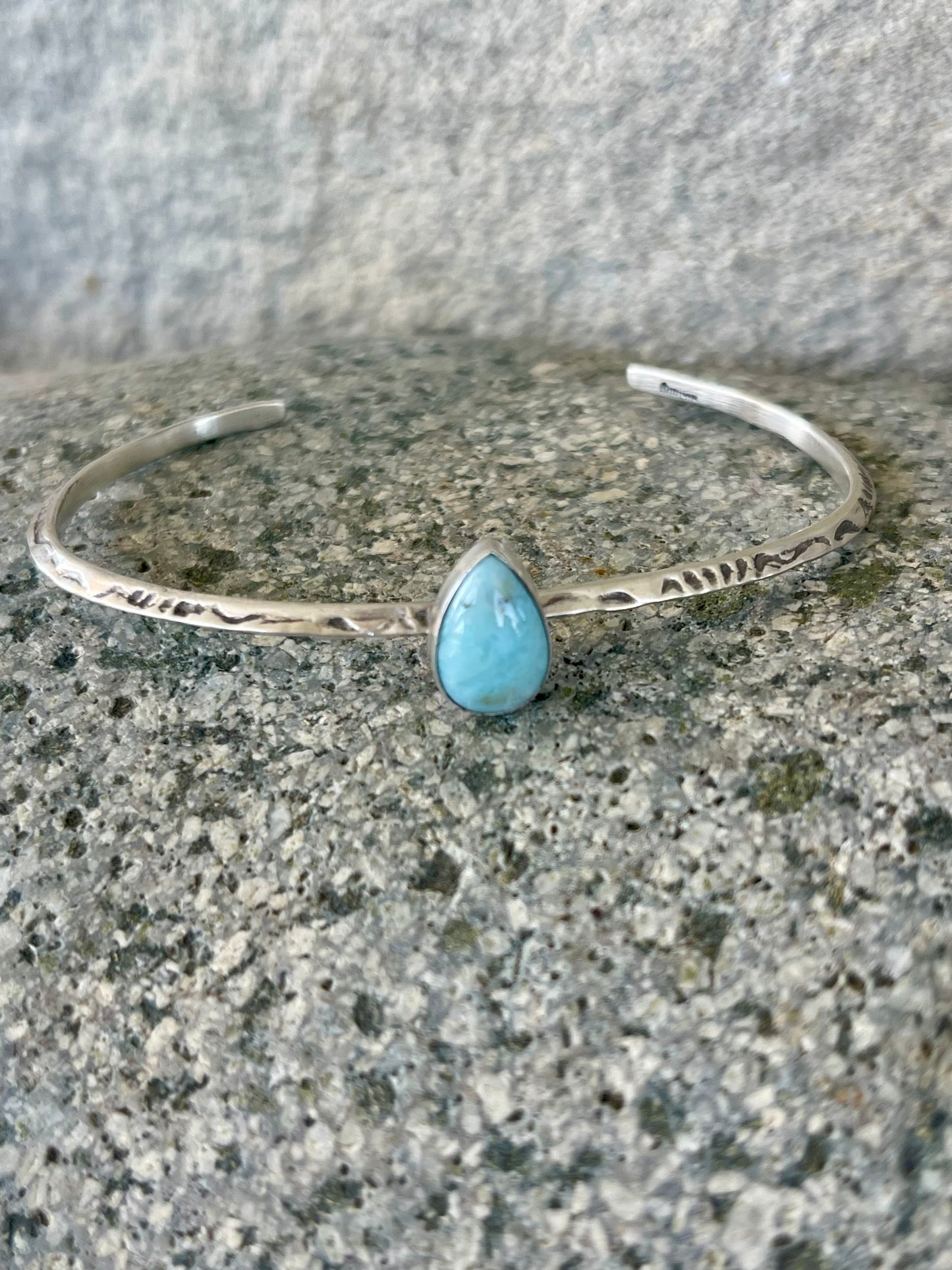 Larimar Stamped Stacker Cuff