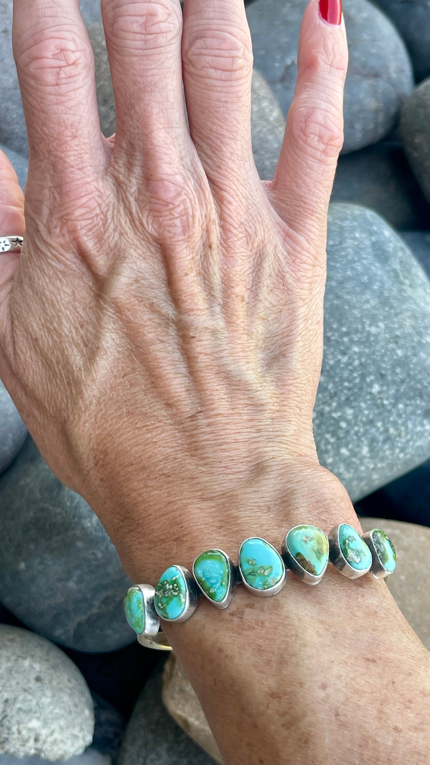7 Stone Sonoran Gold Stacker Cuff