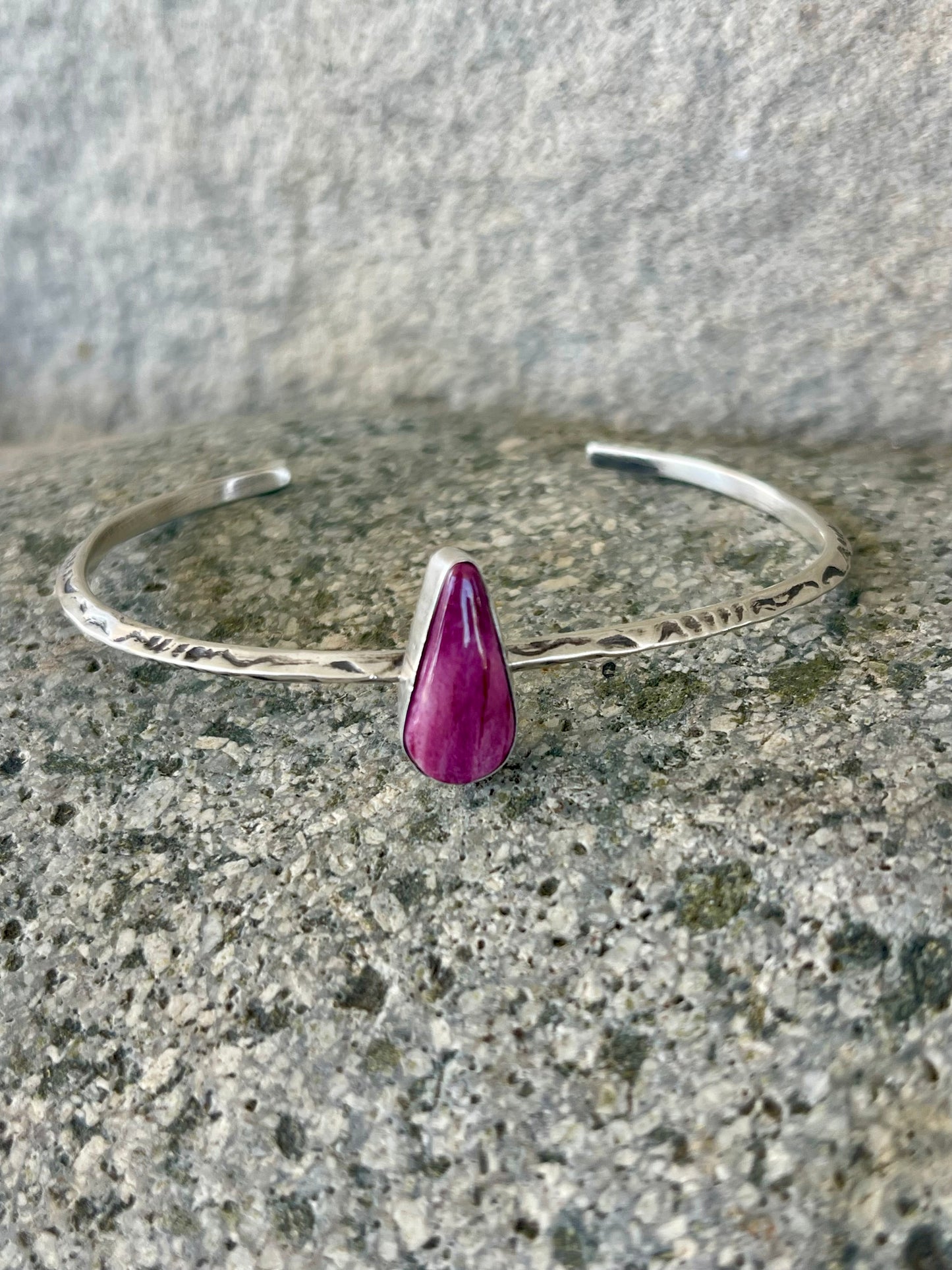 Purple Spiny Stamped Stacker Cuff